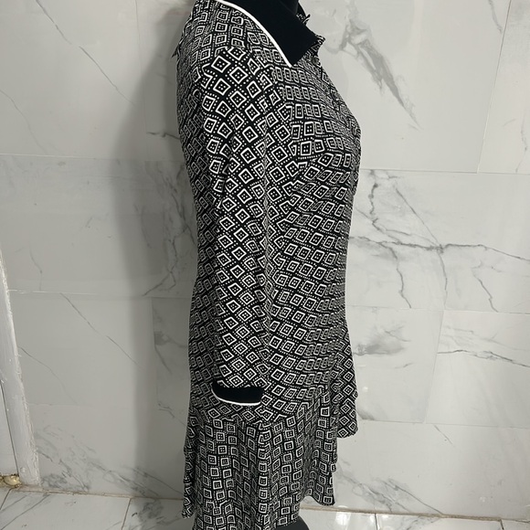 NWT Diane Von Furstenberg Samuel’s Silk Printed Shirtdress Black White Sz 0 - Picture 3 of 13